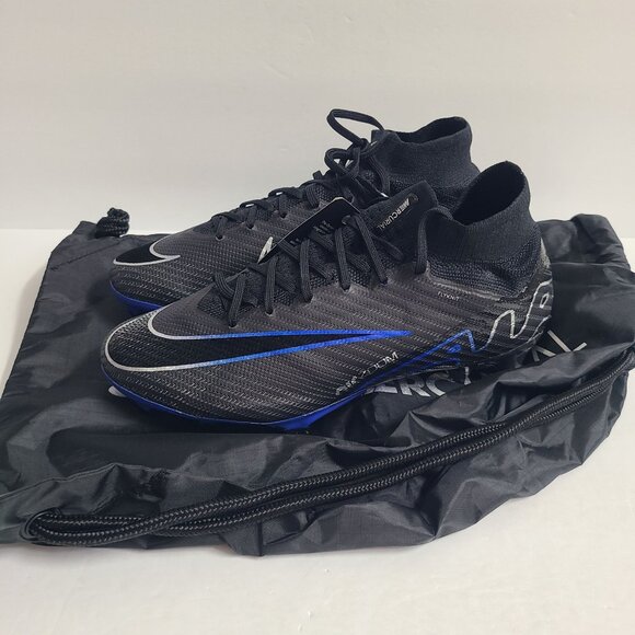NEW Nike Zoom Superfly 9 Elite FG Soccer Cleats BAG DJ4977-040 Size 6.5 Black - Picture 1 of 8